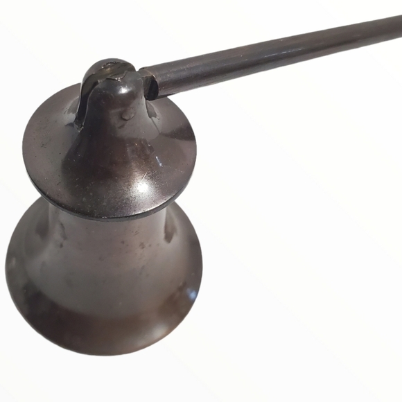 Vintage antique finish dark Metal candle snuffer Long handle - Picture 3 of 7